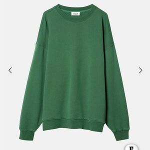 Elwood oversized, core crew sweatshirt, vintage green size small